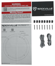 Rockville RM-PREMIUM-65 Black 6.5" 4-Ohm, Marine Boat Speakers Pair | 600W Peak, 150W RMS, 35Hz-20kHz, 93dB Sensitivity, True Coaxial Design, Weather-Resistant Grilles, Mounting Screws