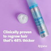 Women's Rogaine 5% Minoxidil Topical Foam, Unscented, 2 x 2.11 oz | Once-a-Day Hair Loss Treatment for Women, Regrow Fuller, Thicker Hair, Unscented, 4-Month Supply