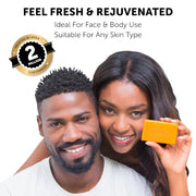 VALITIC Kojic Acid Dark Spot Remover Soap Bars, Turmeric Bar Soaps 2 Pack | Original Face and Body Wash Bath Soap for Women and Men with Vitamin C, Retinol, Collagen, Hyaluronic Acid, Shea, Olive Oil