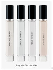 Salt & Stone Body Mist Discovery Set, 4 Mini Fragrance Sprays, 0.34 oz Each | Lightweight Mist, Mini Sampler Set for Gifting & Travel, Gender Neutral Fragrance, Glycerin & Red Algae, Vegan, Paraben-Free