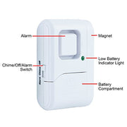 UltraPro Personal Security Window and Door Alarm, 6 Pack, Wireless Chime | DIY Protection, Burglar Alert, Easy Installation, Home Security, Ideal for Home, Garage, Apartment, White, 49721