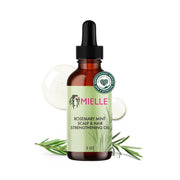 Mielle Organics Rosemary Mint Hair Oil with Biotin, 2 oz | Hair strengthening oil, with biotin & castor oil, dry scalp care, split end support, frizz smoothing