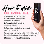 BOLDIFY Hair Fibers for Thinning Hair, for Women & Men, Dark Brown 28g