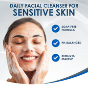 Vanicream Gentle Facial Cleaner, pH-Balanced Face Wash, 8 Fl Oz | Formulated without Common Irritants for Sensitive Skin, Removes Makeup, Dirt and Excess Oils, Non-Comedogenic