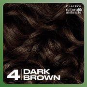 Clairol Natural Instincts Demi-Permanent Hair Dye, 4 Dark Brown | 1 Pack | Ammonia‑Free, Vegan Hair Color with Coconut Oil & Aloe Vera