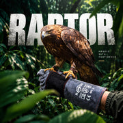 RAPICCA Animal Handling Gloves, Bite Proof Double Leather, 16 in Grey-Black | For Dog, Cat, Bird, Falconry, Snake & Reptile Handling; Vets, Groomers & Animal Control Teams