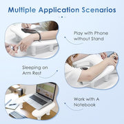 LIONVISON Arm Rest for Nails Tech: U-shaped Adjustable Nail Armrest | PU Leather Manicure Hand Stand Rest for Manicurists - Thick Non-Slip Pad Long-Lasting White