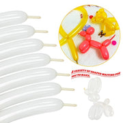 LXZFCRG 260 Balloons Clear Long Skinny Latex Balloon for Balloon Animals, 100Pcs Twisting Ballon Shine for Balloons Arch Party Supplies Weddings Birthday (Clear)