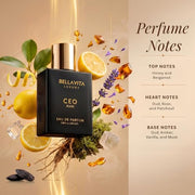 Bellavita Luxury CEO MAN Eau de Parfum | 100 ml (3.4 fl.oz.) | Perfume for Men | Mandarin, Lemon, Lavender, and Vetiver Notes | Long Lasting Men's Fragrance