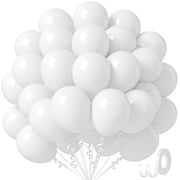 White Balloons 12 inch, White Latex 50pcs Party Balloons | Engagement, Bridal Shower, Wedding, Birthday Party Decorations