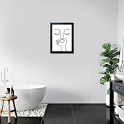 Black and White Bathroom Wall Decor Bad Smell Humorous Wall Art Funny Guest Toilet Picture Print Painting Modern Minimalistic Bathroom Sign