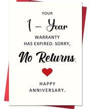 Smithtuy Funny 1st Anniversary Card, Anniversary Card Gifts for Men Women | Wedding Anniversary Cards Gifts for Husband Wife Couples, 1 Year Anniversary Cards Gifts for Boyfriend Girlfriend Him Her