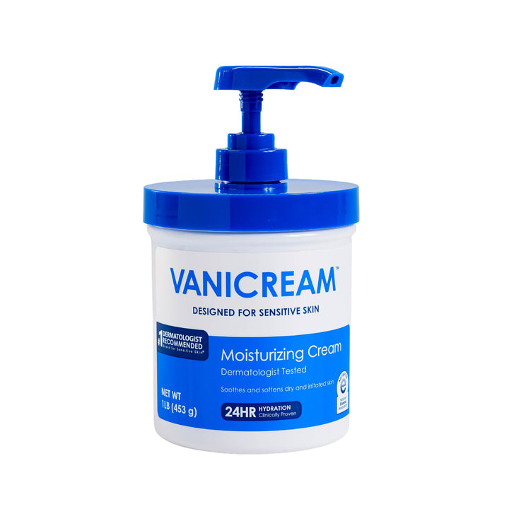 Vanicream Moisturizing Cream, Body & Face Moisturizer, 16 Oz Pump Dispenser | Formulated without Common Irritants for Sensitive Skin, Restores Moisture and Soothes Irritated, Cracked or Itchy Skin
