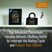 Dr. Killigan's Premium Clothing Moth Traps with Pheromones (Black, 6 Traps) | Clothes Moth Traps with Pheromones, Alternative to Moth Balls, Targets the Webbing Clothes Moth & Casemaking Clothes Moth