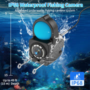 Underwater Fishing Camera TMACTIME 1080P HD, Portable Fish Finder with 4.3" LCD Display & Infrared Night Vision Light, IP68 Waterproof & 5000mAh, Fishing Camera for Ice Lake Boat Kayak Fishing - 15M