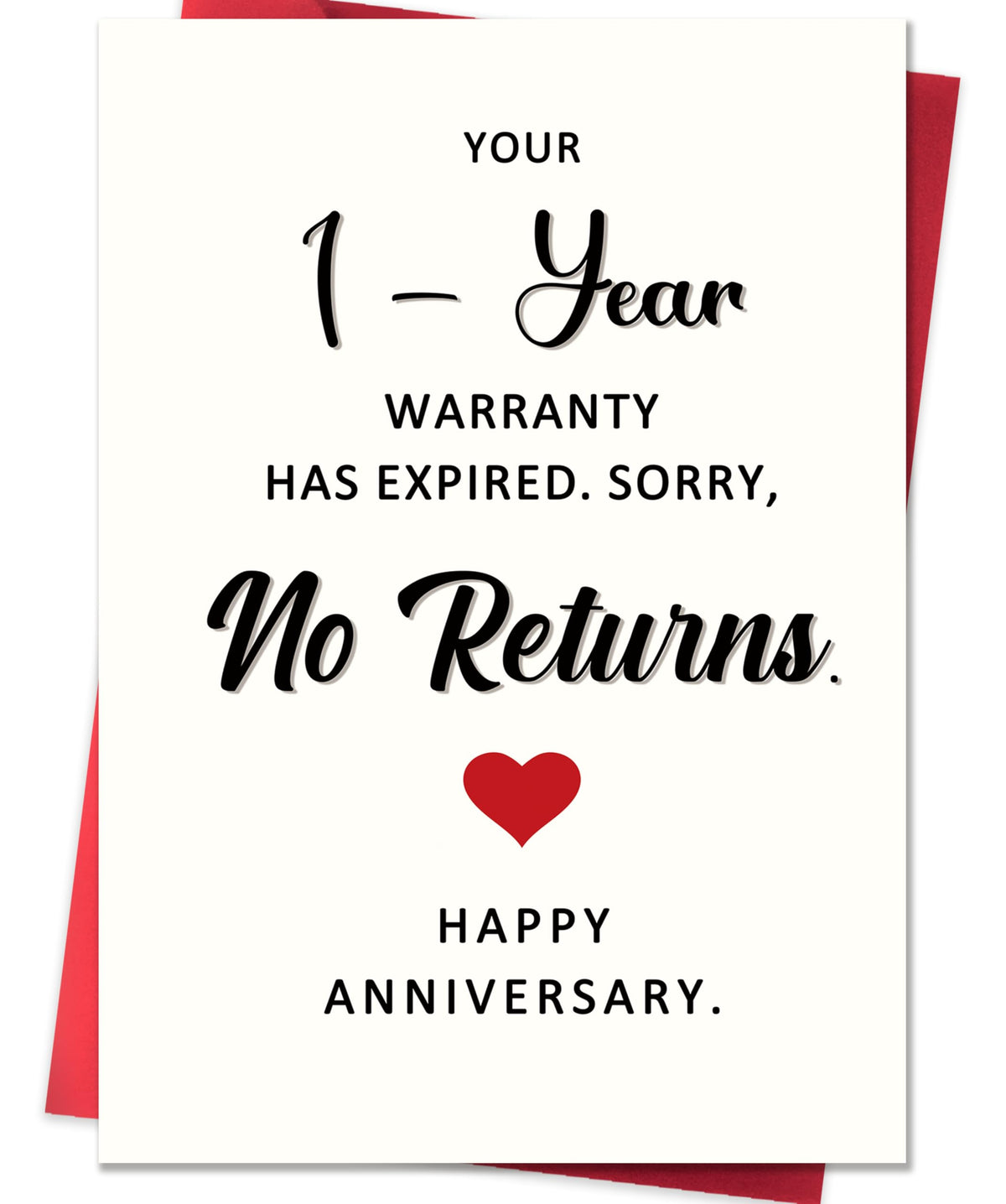 Smithtuy Funny 1st Anniversary Card, Anniversary Card Gifts for Men Women | Wedding Anniversary Cards Gifts for Husband Wife Couples, 1 Year Anniversary Cards Gifts for Boyfriend Girlfriend Him Her
