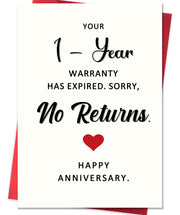 Smithtuy Funny 1st Anniversary Card, Anniversary Card Gifts for Men Women | Wedding Anniversary Cards Gifts for Husband Wife Couples, 1 Year Anniversary Cards Gifts for Boyfriend Girlfriend Him Her