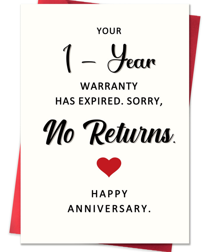 Smithtuy Funny 1st Anniversary Card, Anniversary Card Gifts for Men Women | Wedding Anniversary Cards Gifts for Husband Wife Couples, 1 Year Anniversary Cards Gifts for Boyfriend Girlfriend Him Her