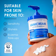 Vanicream Moisturizing Cream, Body & Face Moisturizer, 16 Oz Pump Dispenser | Formulated without Common Irritants for Sensitive Skin, Restores Moisture and Soothes Irritated, Cracked or Itchy Skin