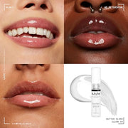 NYX PROFESSIONAL MAKEUP Butter Gloss, Non-Sticky Lip Gloss - Sugar Glass ,Clear