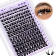 ALICE Lash Clusters Wispy Eyelash Clusters 10-18mm 168pcs Cluster Eyelash Extensions Natural Volume Lash Extensions DIY Individual Lashes with Soft Thin Band