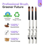 SAVILAND 3PCS Acrylic Nail Brush Set Size 8/10/14 Black & White | Kolinsky Acrylic Nail Brushes, for Acrylics Application, Acrylic Powder Nail Art Extension, for Beginner & Professional