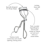 Tweezerman Classic Eyelash Curler for All Eye Shapes with Refill Pads