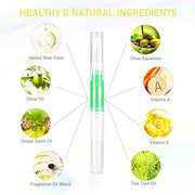 SAVILAND Natural Cuticle Oil Pen 6Pcs Vitamin E for Damaged Thin Nails | Revitalizing Cuticle Softener, Overnight Repair, Nail Strengthener, Plant-Based Jojoba & Olive Oil, Mess-Free Pen Applicator