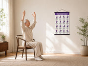 Tai Chi Chair Workout Chart, Chair Tai Chi for Seniors Poster, 16 x 24 Inch | Seated Tai Chi for Beginners: 16 Illustrated Chair Exercises for Balance, Flexibility and Mobility, Easy to Roll Up and Store