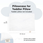 KeaBabies Toddler Pillowcase 13x18 Organic Cotton Cover, Soft White