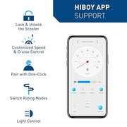 Hiboy S2 Electric Scooter - 8.5" Solid Tires - Up to 17 Miles Long-Range | 19 MPH Portable Folding Commuting Scooter for Adults with Double Braking System and App