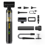 Fanttik Slim V10 APEX Cordless Car Vacuum, 4-in-1 Portable Mini Handheld Vac, Upgraded Smart Digital Display, 19kPa Suction Power, 2 Suction Modes for Small Jobs, Car, Office Desk, Keyboards (Black)