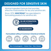 Vanicream Moisturizing Cream, Body & Face Moisturizer, 16 Oz Pump Dispenser | Formulated without Common Irritants for Sensitive Skin, Restores Moisture and Soothes Irritated, Cracked or Itchy Skin
