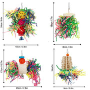 Bird Shredding Foraging Toys Parakeet Toy Chewing Hanging Toy Shredded Paper Bird Cage Accessories Bird Rope Perch for Conure Cockatiel Budgies Lovebird Parrotlet
