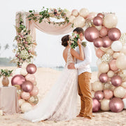 Retro Blush Pink Balloons 60 Packs 12 Inch Latex Balloons | Dusty Pink Metallic Rose Gold Nude Balloons for Pumpkin Baby Shower Girls Women Boho Birthday Bridal Wedding Decorations
