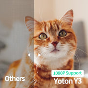 Yoton Y3 Mini Projector, Ultra-Compact 317g, 360° Stand, Auto Keystone | 50% zoom, 720P Native, 1080P Input Support, Portable Small Movie Projector Compatible with TV Stick/HDMI/USB/TF Card