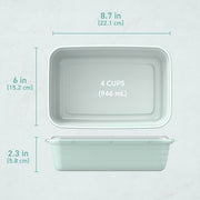Bentgo Prep Meal Prep Containers with Lids, 20 Piece, PFAS & BPA-Free | 4-Cup Capacity, Portion Control, Stackable, Microwave, Freezer & Dishwasher-Safe, Reusable (Mint)