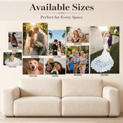 Canvas Prints with Your Photos,Ship Next Day Custom Canvas Wall Art 8x10 | Personalized Framed Canvas Pictures,Custom Photo Gifts for Wedding, Family, Frineds, Pets,Ready to Hang Home Decor