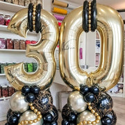 Champagne Gold 13 Balloon Number,40 Inch Light Gold 13 Balloons Big Foil Mylar Helium Number 13 Balloon for Birthday Party Anniversary Decorations