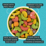 ZuPreem FruitBlend Parrot & Conure Food, Uniform Bird Food, M/L, 3.5 lb | Bird Food Pellets, Real Fruit, Fruit Blend, Conures, African Greys, Caiques, Eclectus, Cockatoos, Medium Large Birds, USA