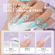 SAVILAND 60g Solid Builder Nail Gel Non-Sticky Sculpting Gel for Nail Art | 3d Sculpting Molding Gel for Carving Pattern Extension, Clay like Texture with Sequins Chrome Powder, Nail Art Home Manicure