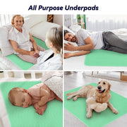 Fygrip 4 Pack 36” x 36” Extra Heavy Absorbency Washable Underpads Bed Pads | WaterProof Quick Drying Nursing Pads Incontinence, Reusable Washable Pee Pads for Dogs, Diaper Changing & Adults