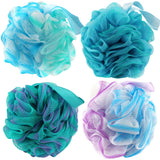 Chuya Bath Loofah Sponges 70 Grams Large Size,4 Pack Shower Sponge | Exfoliating Cleaning Bath Loofa Body Scrubber Balls for Women Men Children Washing