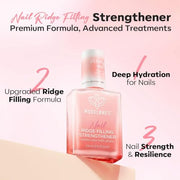 modelones Nail Strengthener and Growth Nail Hardener Pink Nail Polish | Nail Stuff Extra Strong and Growth Nail Repair Damaged Nails Strengthening Polish Ridge Filler for Nails & Toenails 15ML