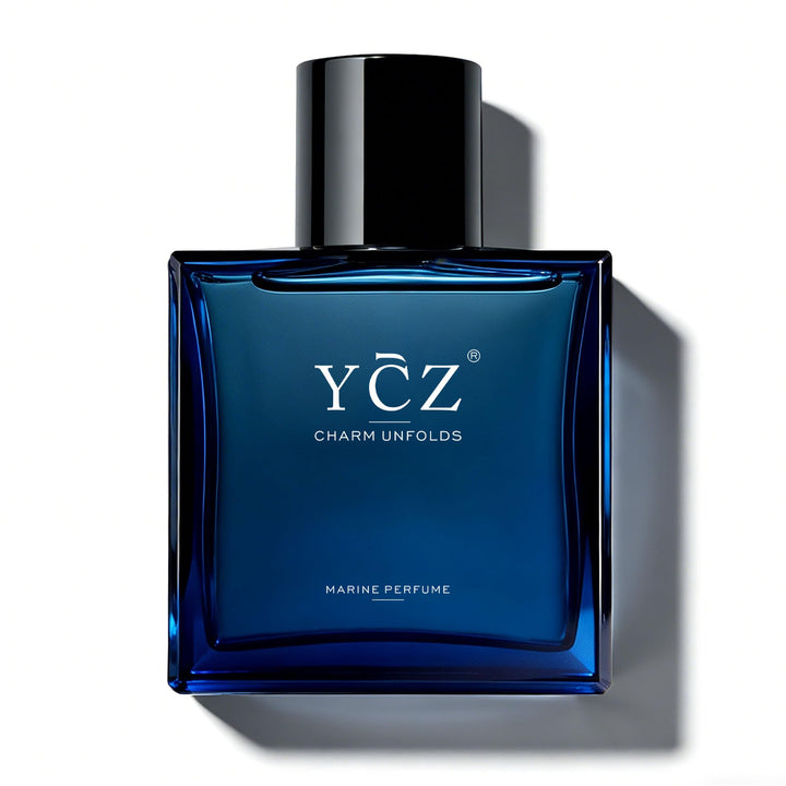 Ycz Midnight Marine Eau de Parfum for Men, 1.7 Fl Oz | Long-Lasting Fresh Marine Woody Fragrance with Grapefruit, Ginger, and Cedar Notes for Daily Wear, Date Nights, and Gifts.