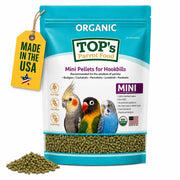 TOP's Mini Parrot Pellets 1 lb, USDA Organic Certified, Non-GMO Bird Food