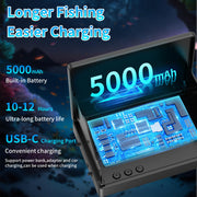 Underwater Fishing Camera TMACTIME 1080P HD, Portable Fish Finder with 4.3" LCD Display & Infrared Night Vision Light, IP68 Waterproof & 5000mAh, Fishing Camera for Ice Lake Boat Kayak Fishing - 15M