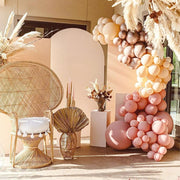 Retro Blush Pink Balloons 60 Packs 12 Inch Latex Balloons | Dusty Pink Metallic Rose Gold Nude Balloons for Pumpkin Baby Shower Girls Women Boho Birthday Bridal Wedding Decorations