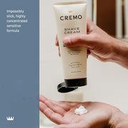 Cremo Shaving Cream for Men, Sensitive, 6 Fl Oz | Barber grade, Smooth shave cream, Cooling finish, Helps with razor irritation, Slick hydrating formula