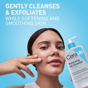 CeraVe Renewing Salicylic Acid Cleanser, Gentle Exfoliating Face Wash, 16oz | Skin Care with Hyaluronic Acid & Niacinamide, Facial Cleanser, Face Cleanser, Ceramides, Fragrance Free, Non-Comedogenic